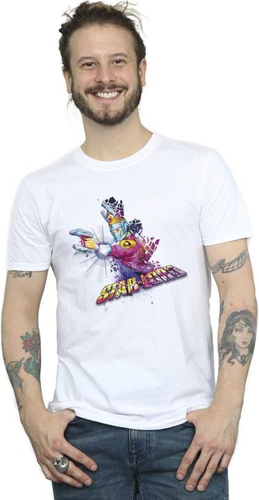 Actual product image Mens Guardians Of The Galaxy Abstract Star Lord T-Shirt (XXL)