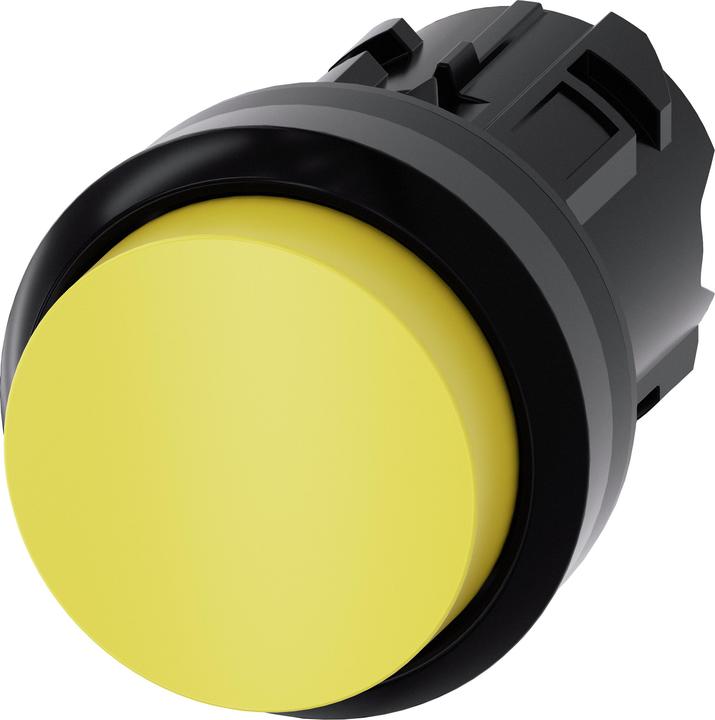 Actual product image Siemens Pushbutton 22mm round plastic yellow