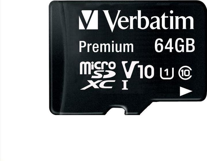 Productafbeelding Verbatim Micro SDXC Kaart Klasse 10 (64 GB, microSDXC, U1, UHS-I)