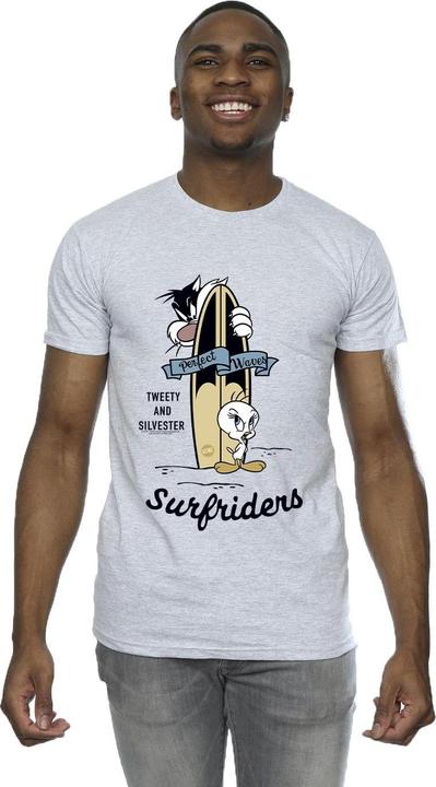 Immagine prodotto Looney Tunes Tweety And Sylvester Perfect Waves Maglietta Uomo (4XL)