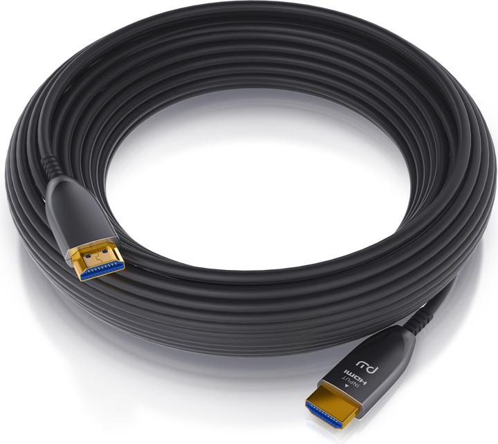 Produktbild Primewire HDMI Kabel 2.0b Glasfaser, Typ A, Ultra HD Glasfaserkabel, 3-fach geschirmt, 4K, 3D, ARC, Ethernet (30 m, HDMI, 2.0)