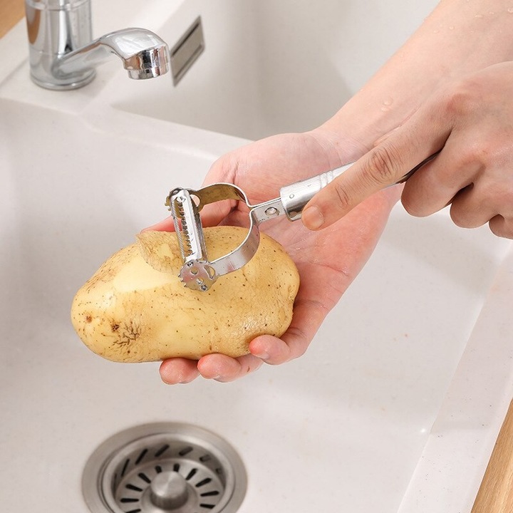 Produktbild Cbx Obst und Gemüse Schäler 2-in-1 aus Edelstahl
