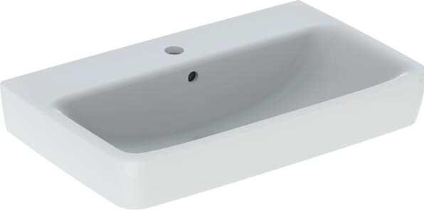 Actual product image Geberit Keramag Renova Compact washbasin, 650x370mm, with tap hole, with overflow (400 mm, 650 mm)