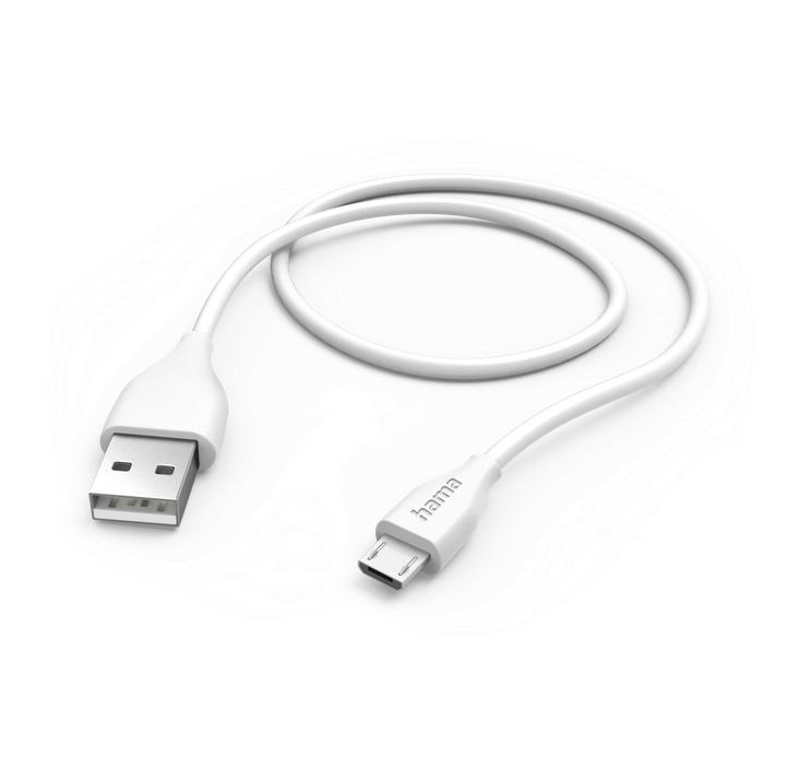 Actual product image Hama Charging cable, USB-A - Micro-USB, 1.5 m, white (1.50 m, USB 2.0)
