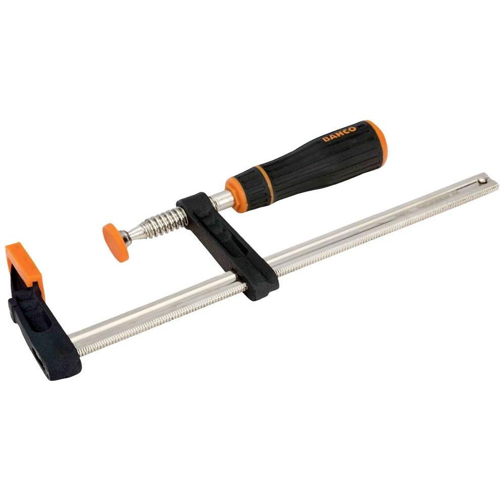 Bahco, Schraubstock + Zwinge, Schraubzwinge mit gummiertem Griff, 300 x 60 mm (300 mm)