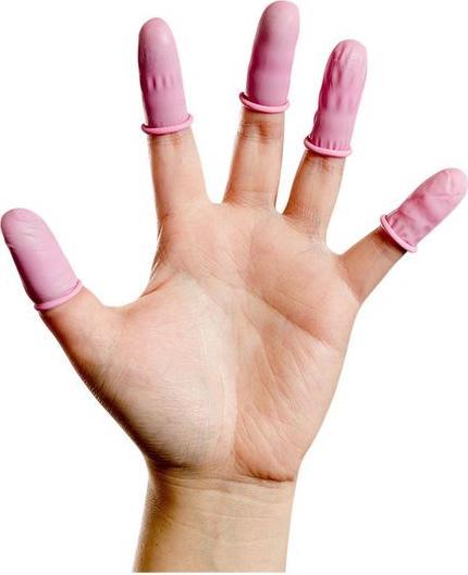 Produktbild RND Antistatische Fingerlinge, Latex, Handschuhgrösse M, Rosa, Packung à 720 Stück (M)