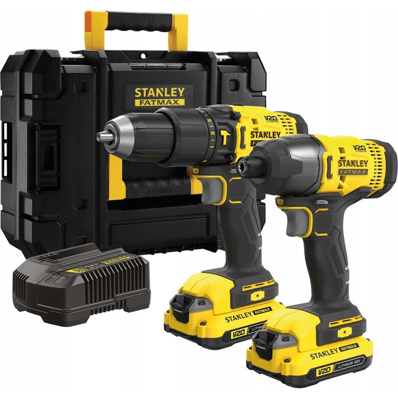 Stanley, Trapano + Avvitatore a batteria, FATMAX 18V HD ID 2x 2Ah Bat 1.25A