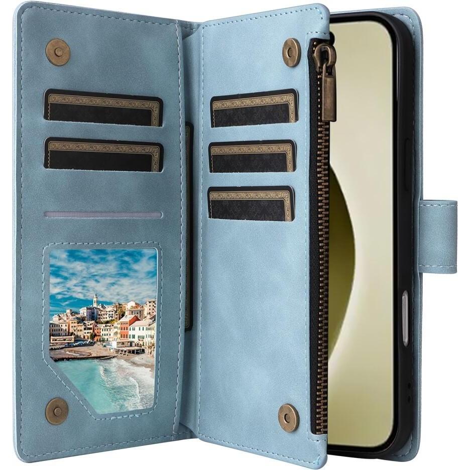 Thumbnail - Cover-Discount iPhone 16 Pro - Brieftaschen Hülle mit Umhängeband (Apple iPhone 16 Pro), Smartphone Hülle, Blau