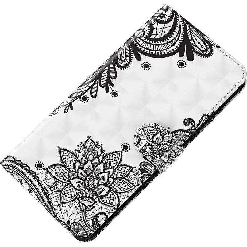 Thumbnail - Cover-Discount Galaxy A33 5G - Etui Glitzer Effekt Blumen schwarz (Samsung Galaxy A33 5G), Smartphone Hülle, Schwarz