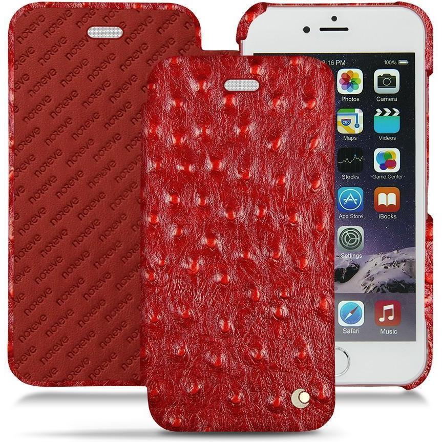Noreve Lederschutzhülle horizontal (Apple iPhone 6s), Smartphone Hülle, Rot