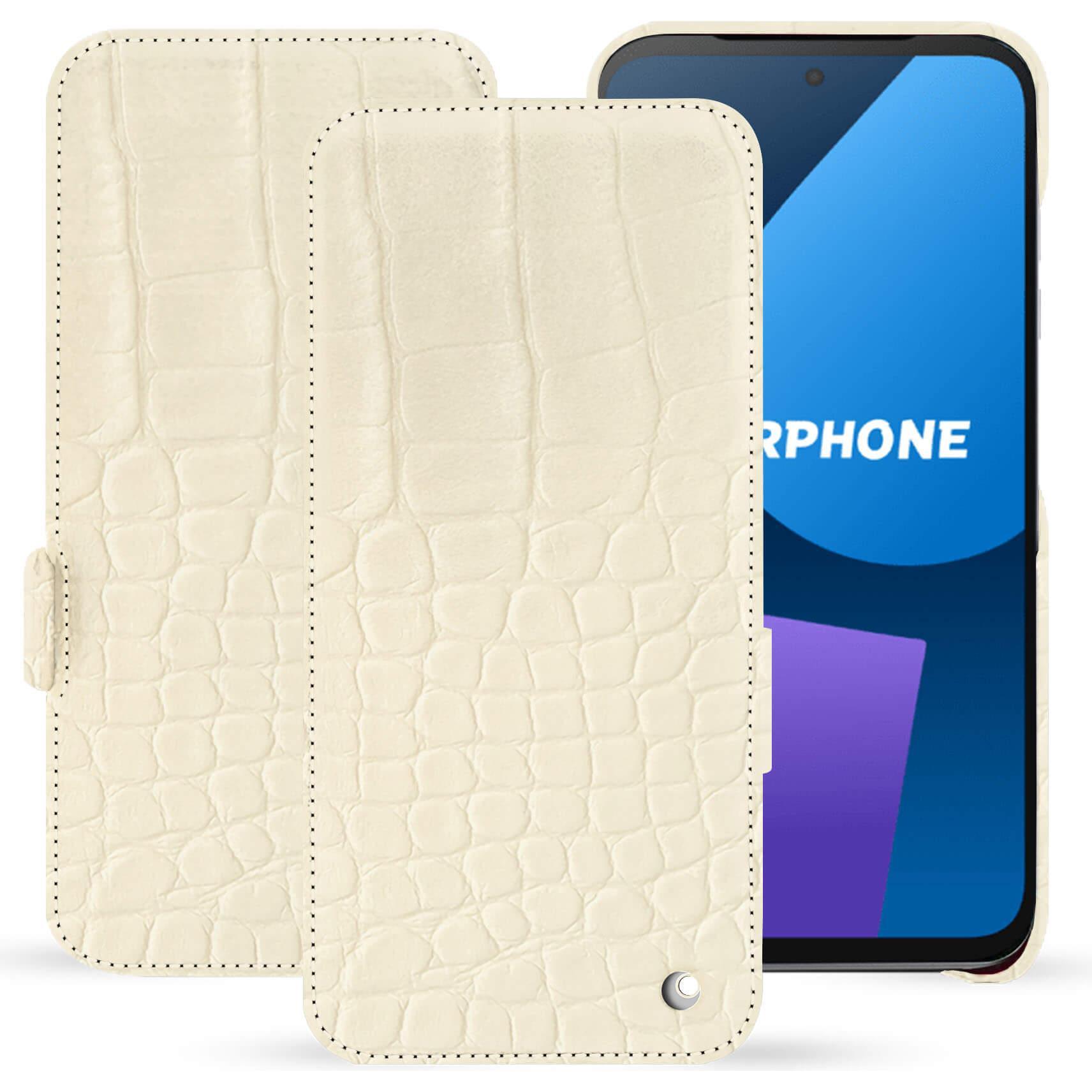 Noreve Lederschutzhülle horizontal (OnePlus 5), Smartphone Hülle, Beige