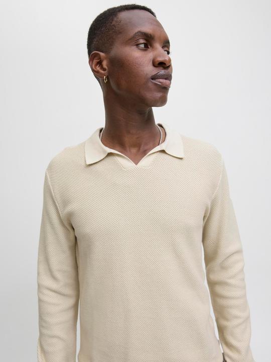 Actual product image Jack & Jones Jprblaeaston Knit Split Neck Ls Sn (M)