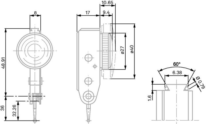 Actual product image Tesa Technology Dial test indicator P-LINE 215GL / ±1.2 mm / 01810406