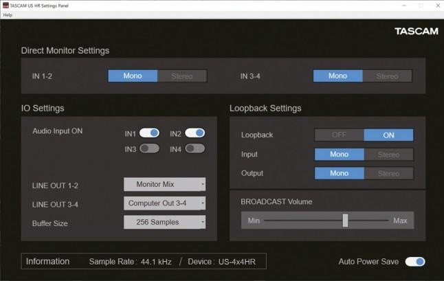 Produktbild Tascam US-4x4HR (USB)