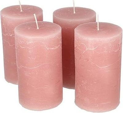 Söllner Floristik Stumpenkerze 120x70mm rosenholz 4erSet (4 Stk.)