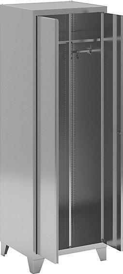 Immagine prodotto kaiserkraft Armadio con piedini, armadio guardaroba con 2 scomparti guardaroba, altezza x (60 cm, 180 cm)