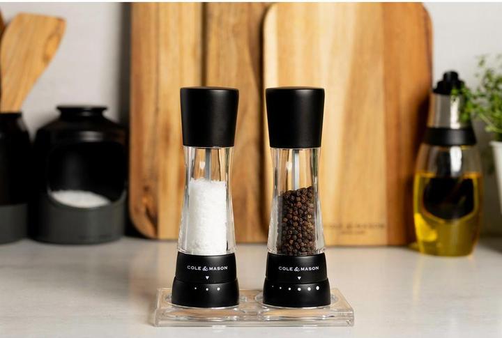 Produktbild Cole & Mason Cole&Mason Salz- und Pfeffermühle Derwent 19 cm, Schwarz matt (Pfeffer, Salz)