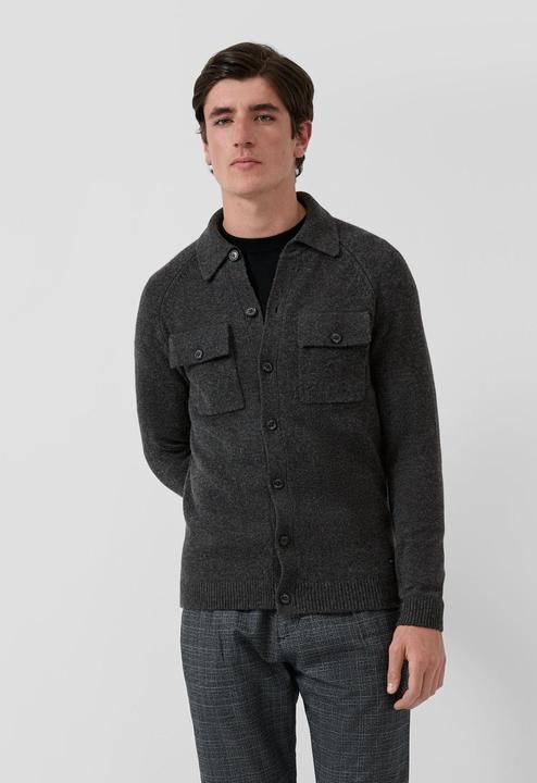Produktbild s.Oliver Strickjacke Wollmix-Cardigan im Overshirt-Style (M)