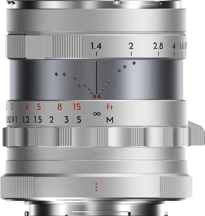 Productafbeelding Thypoch Full-frame fotografie objectief Simera 35mm f1.4 voor Fujifilm X mount - Zilver (Fujifilm X, Volledig formaat)