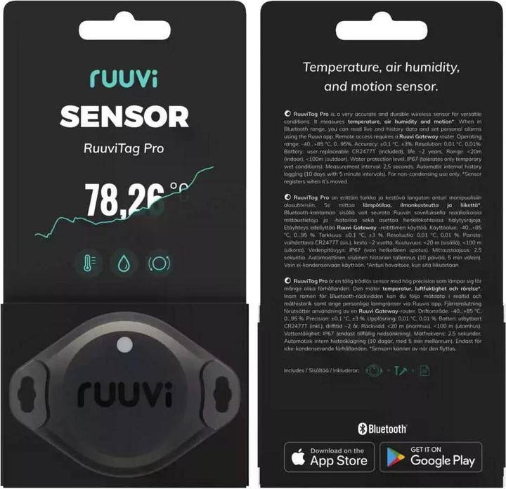 Actual product image Ruuvi RuuviTag Pro Bluetooth Environmental Sensor 3 in 1 - IP67