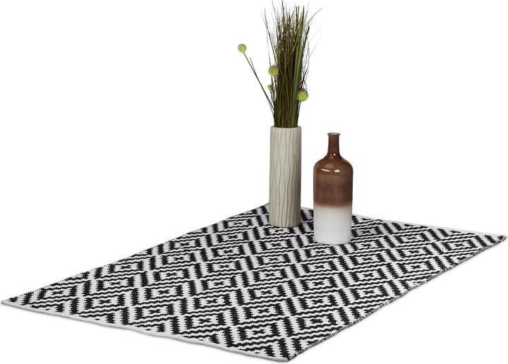 Immagine prodotto Relaxdays Tappeto bianco-nero (120 x 180 cm)