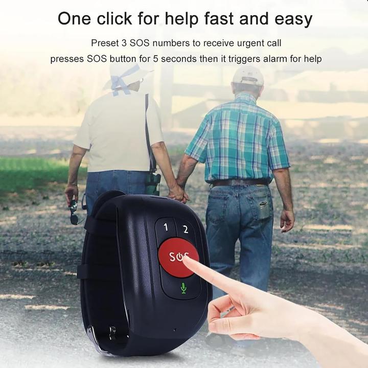 Image du produit Kadxyan Traceur GPS pour seniors avec détection de chute, bouton SOS, rappel de prise de médicaments et (45 mm, 4G)