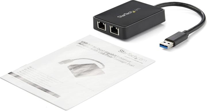 Productafbeelding StarTech USB 3.0 Dual Port Gigabit Nic (USB, RJ45 Gigabit Ethernet (2x))