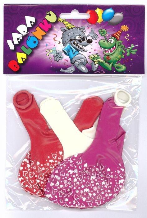 Produktbild Hornet Aufblasbare Luftballons - bunt mit Herzaufdruck 6 Stück (6x)