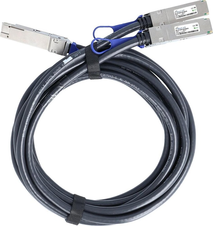 Actual product image BlueLAN Mellanox MCP7H50-H001R30 Compatible Breakout DAC QSFP-DD/2xQSFP28 BL292801W1M26