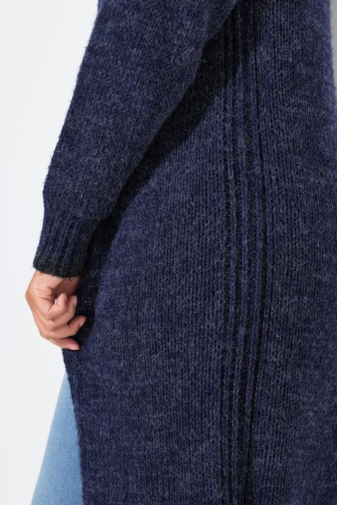Actual product image Janet & Joyce Long-Strickjacke, offene Form, Grobstrick (46, 48)