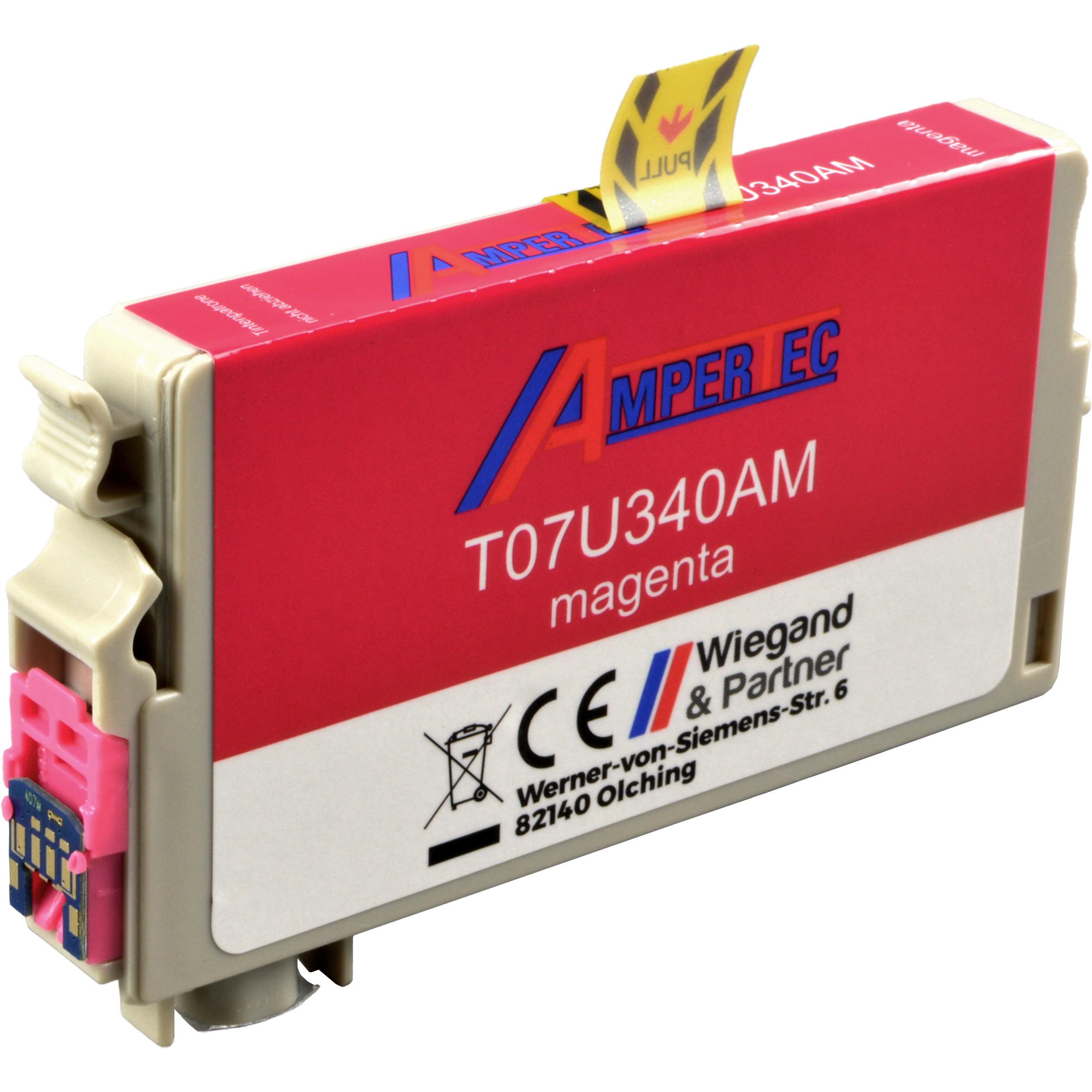 Ampertec, Druckerpatrone, Tinte ersetzt Epson C13T07U340 407 magenta (M)