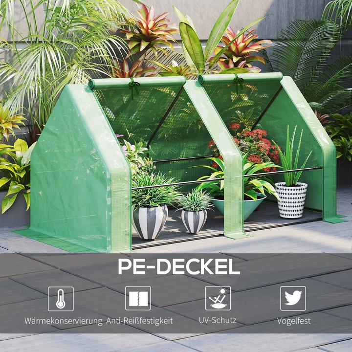 Actual product image Outsunny Greenhouse with plug-in system Structure