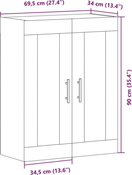 Produktbild vidaXL Wandschrank (69.50 x 34 x 90 cm)