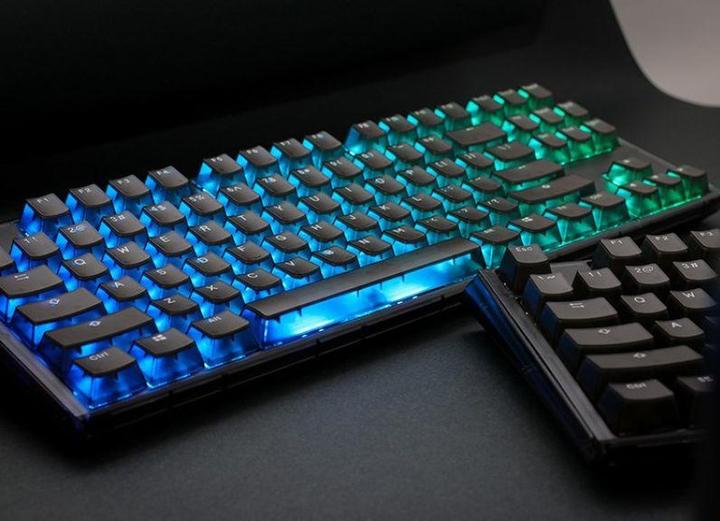 Actual product image Ducky One 3 Aura Black TKL Gaming Keyboard, RGB LED - MX-Brown (DE, Cable)