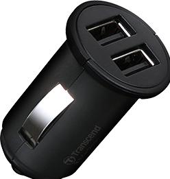 Produktbild Transcend TS-DPL3 - Auto-Netzteil - 2.4 A - 2 Ausgabeanschlussstellen (2 x USB) (Eingebaute Anzeige)