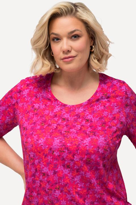Produktbild Ulla Popken Shirt, gemustert, Rundhals, Halbarm (68)