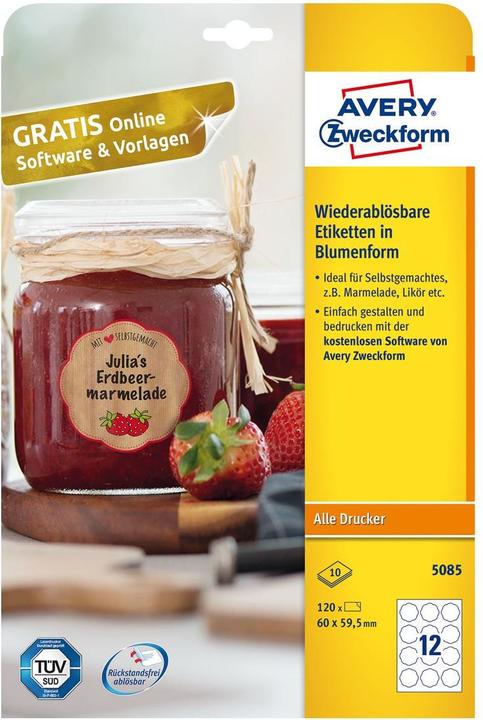 Produktbild Avery Runde Etik.60x59,5mm