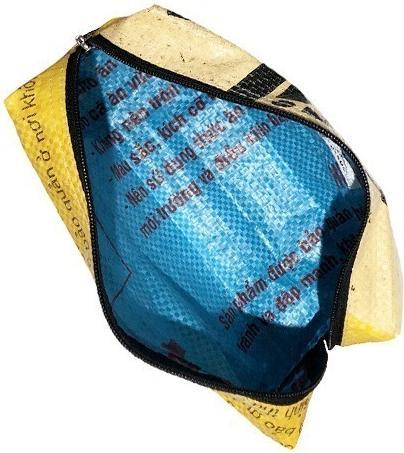 Produktbild Bekos Upcycling – Schreibzeug-Etui aus recycelten Fischfuttersäcke hellgelb