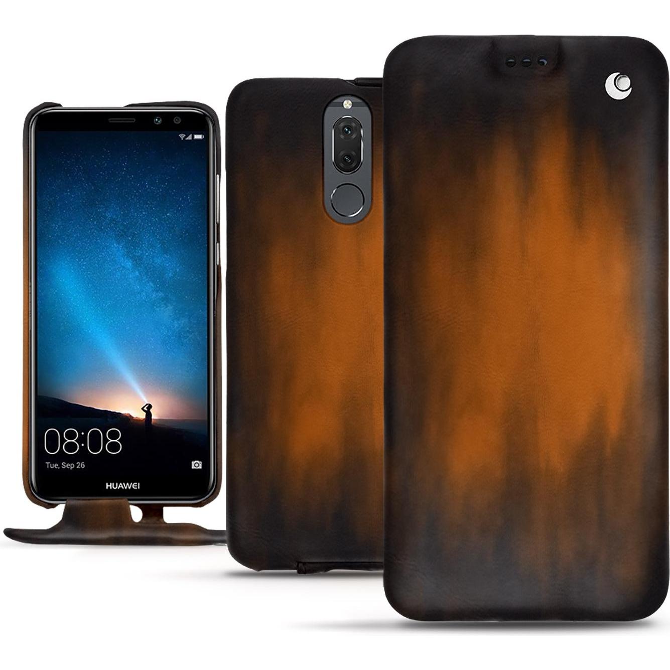 Thumbnail - Noreve Lederschutzhülle vertikal (Huawei Mate 10 Lite), Smartphone Hülle, Braun