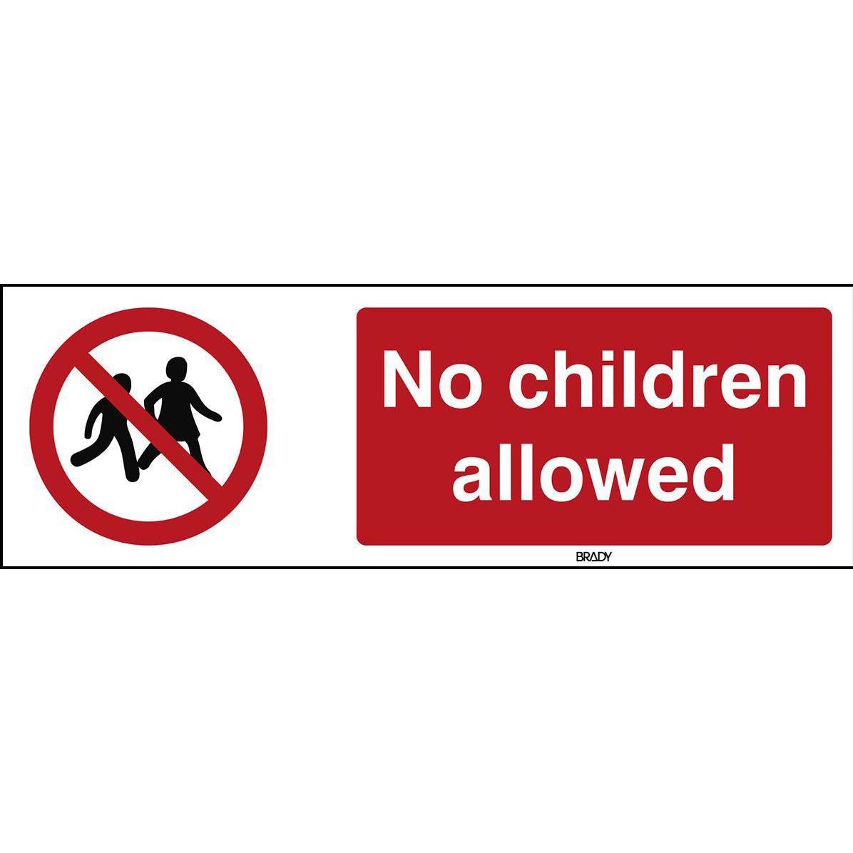 Brady, Sicherheitskennzeichnung, ISO Safety Sign - No children