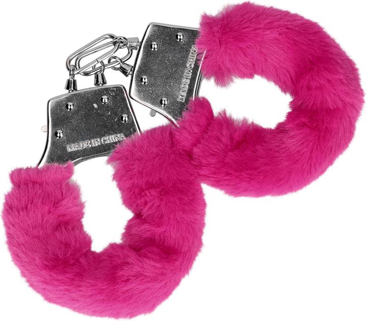 Actual product image Ouch! Furry Metal Hand Cuffs - Pink