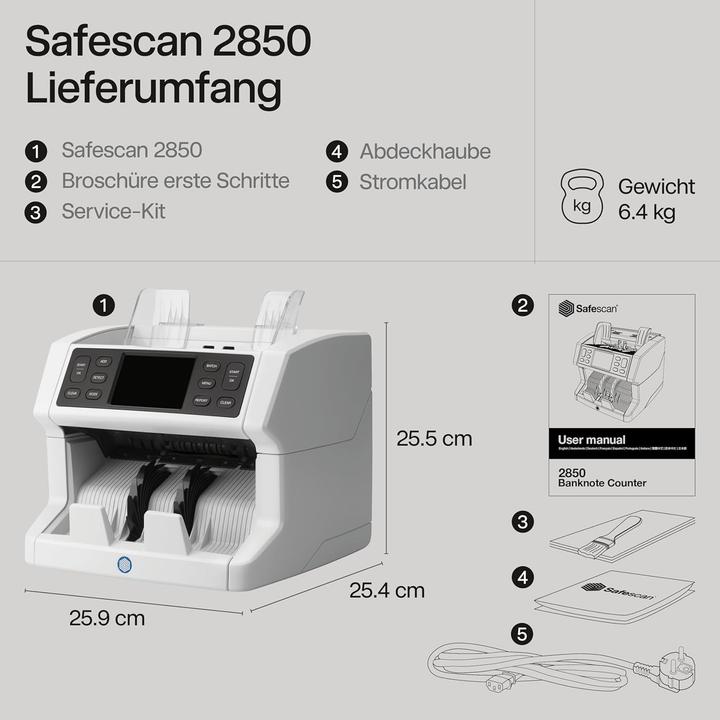 Actual product image Safescan 2850 (Bill validator, Bank note counter)