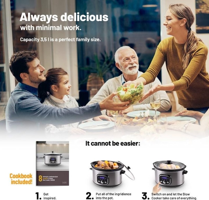Produktbild Lauben Ryżowar Slow Cooker 3500SB