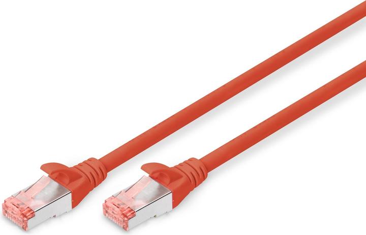 Digitus CAT 6 S-FTP Patchkabel Cu LSZH AWG 27/7 Länge 10 m Farbe Rot (S/FTP, CAT6, 10 m)