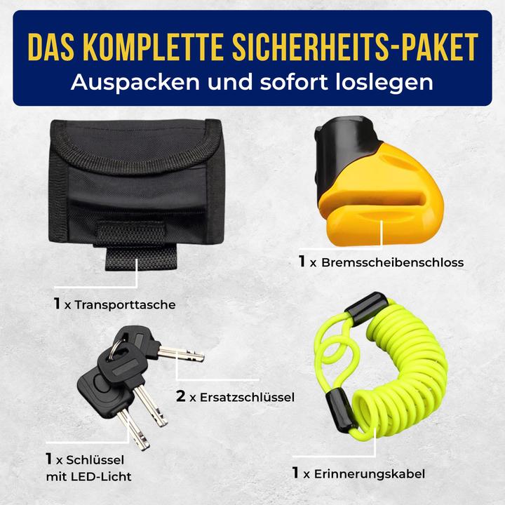 Actual product image Deuba Bremsscheibenschloss