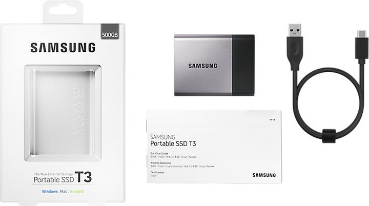Produktbild Samsung Portable SSD T3 (500 GB)