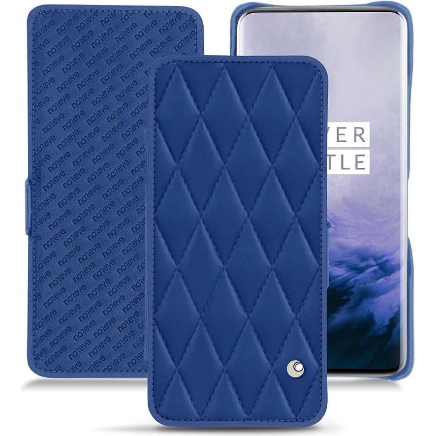 Noreve Lederschutzhülle horizontal (OnePlus 7 Pro), Smartphone Hülle, Blau