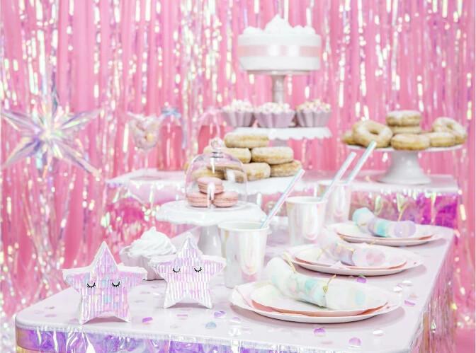 Produktbild Partydeco Partyaccessoire Vorhang 90 x 250 cm, Opal (1 Stück)