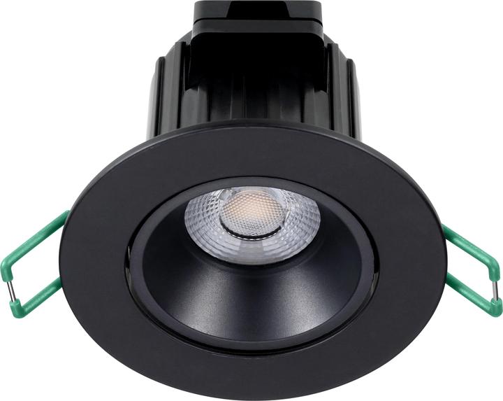 Sylvania LED Einbaustrahler IP65 6W CCTschwarz 230V, Abstr 50, schwenkbar, dimmbar (870 lm)