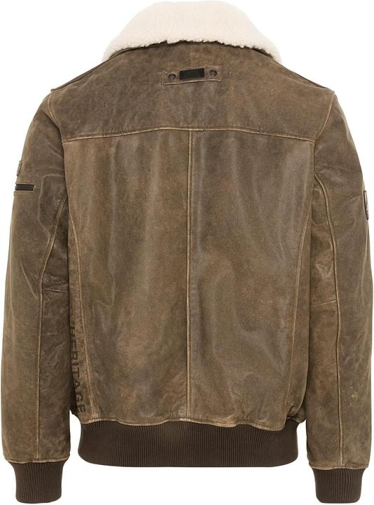 Actual product image Camel Active Leather Jacket with Detachable Collar (110)